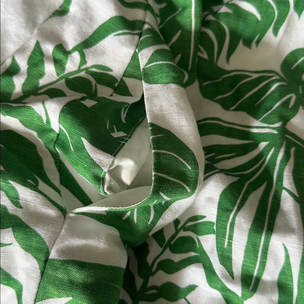 NWT Tori Richard Leafy Green and White Dress - Picture 8 of 12